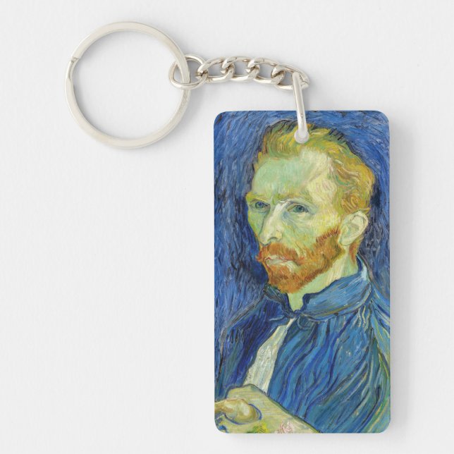 Vincent van Gogh - Self Portrait with Palette  Key Ring (Front)