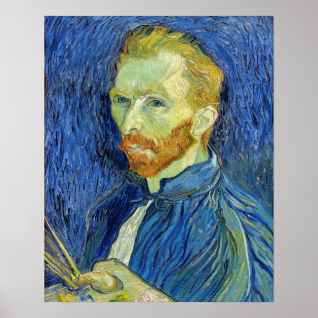 Vincent van Gogh - Self Portrait with Palette Poster (Front)