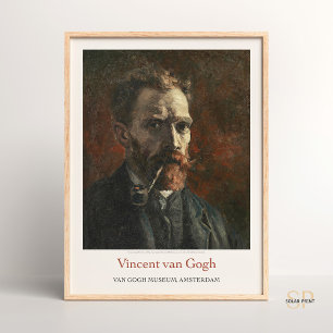 Vincent van Gogh Self-Portrait with Pipe Art Print