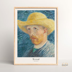 Vincent van Gogh Self-Portrait with Straw Hat Art  Poster