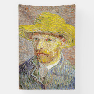 Vincent van Gogh - Self-portrait with Straw Hat Banner