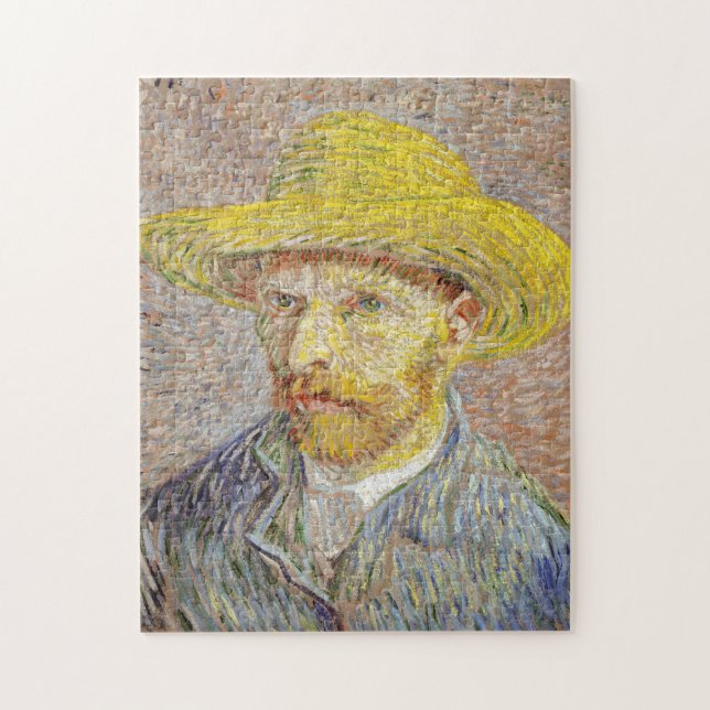 Vincent van Gogh - Self-portrait with Straw Hat Jigsaw Puzzle (Vertical)