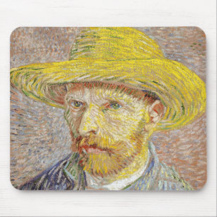 Vincent van Gogh - Self-portrait with Straw Hat Mouse Mat