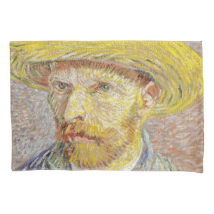 Vincent van Gogh - Self-portrait with Straw Hat Pillowcase