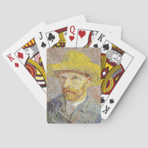 Vincent van Gogh - Self-portrait with Straw Hat Playing Cards