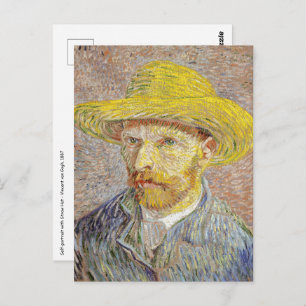 Vincent van Gogh - Self-portrait with Straw Hat Postcard