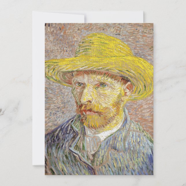 Vincent van Gogh - Self-portrait with Straw Hat Thank You Card (Front)