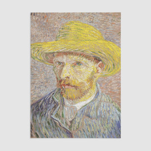 Vincent van Gogh - Self-portrait with Straw Hat Tissue Paper