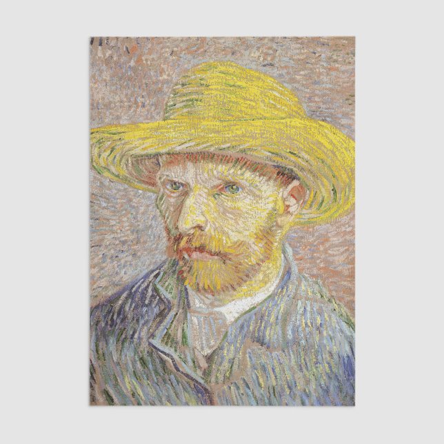 Vincent van Gogh - Self-portrait with Straw Hat Tissue Paper (Creator Uploaded)