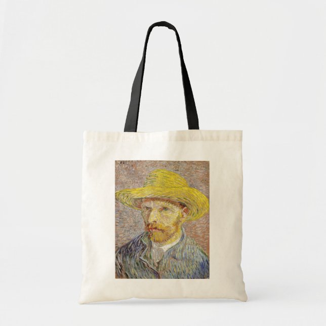 Vincent van Gogh - Self-portrait with Straw Hat Tote Bag (Front)
