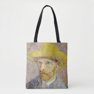 Vincent van Gogh - Self-portrait with Straw Hat Tote Bag