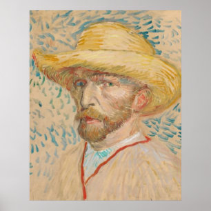 Vincent van Gogh Self-Portrait with Straw Hat V Poster