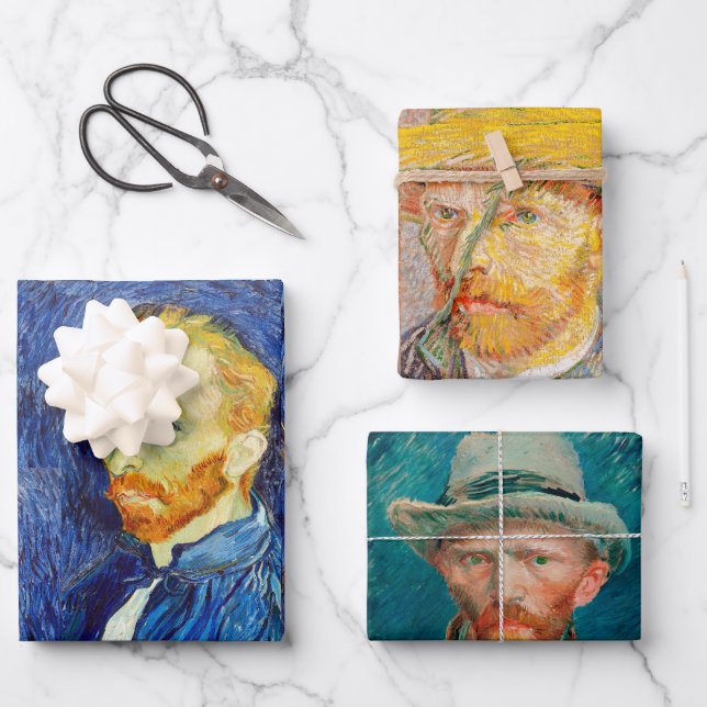 Vincent Van Gogh Self-portrait  Wrapping Paper Sheet (Front)