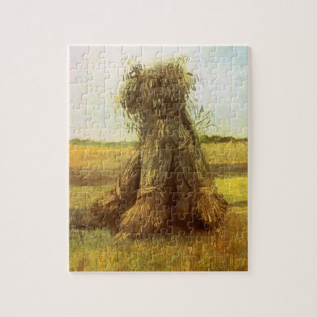 Vincent van Gogh - Sheaves of Wheat Jigsaw Puzzle (Vertical)