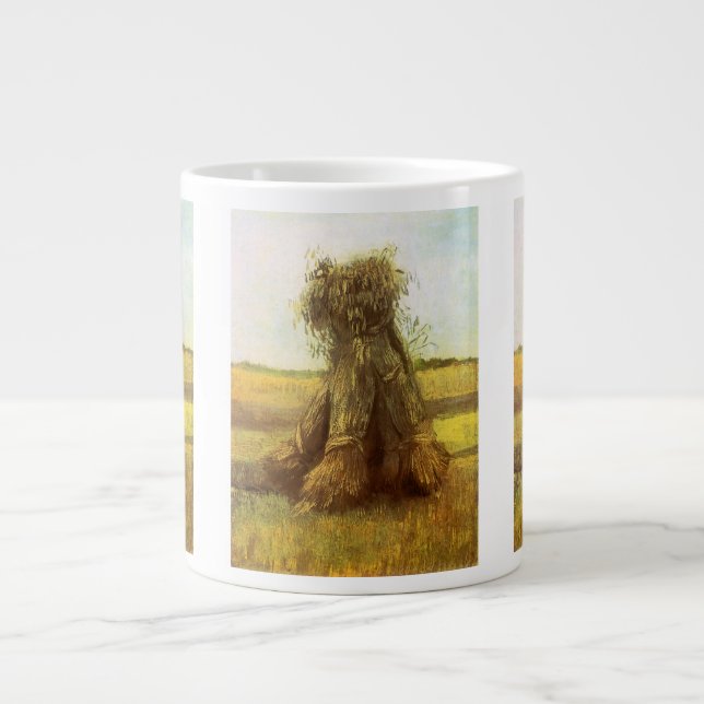 Vincent van Gogh - Sheaves of Wheat Large Coffee Mug (Front)