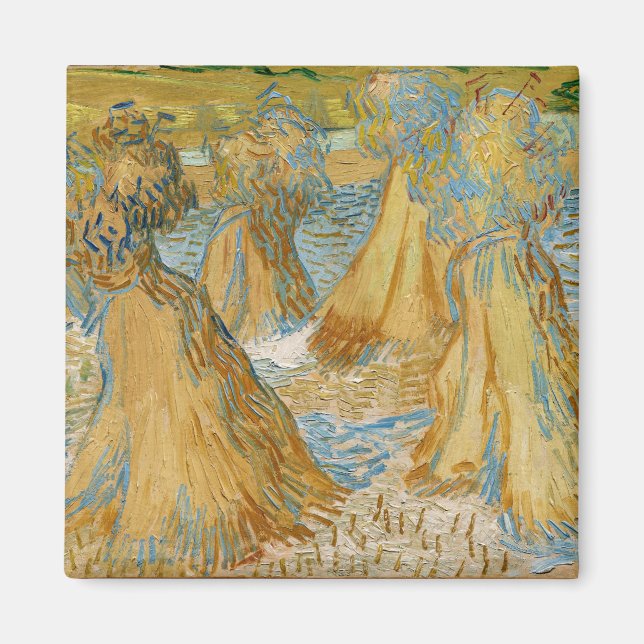 Vincent van Gogh - Sheaves of Wheat Magnet (Front)
