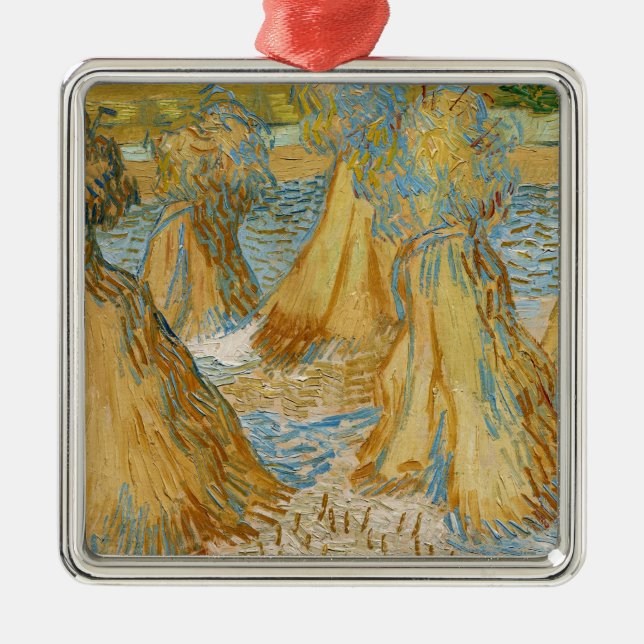 Vincent van Gogh - Sheaves of Wheat Metal Tree Decoration (Front)