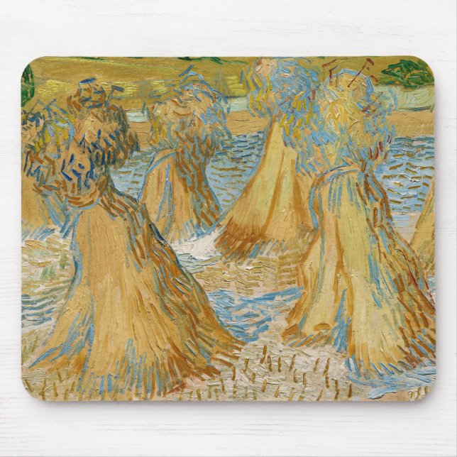 Vincent van Gogh - Sheaves of Wheat Mouse Mat (Front)