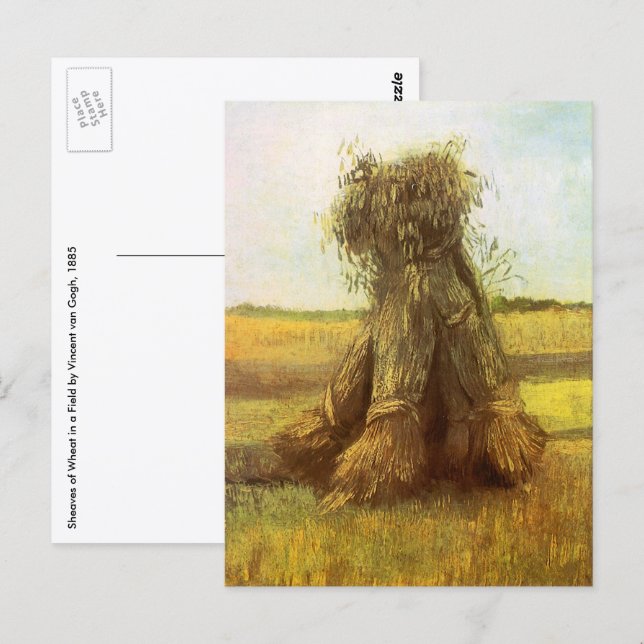 Vincent van Gogh - Sheaves of Wheat Postcard (Front/Back)
