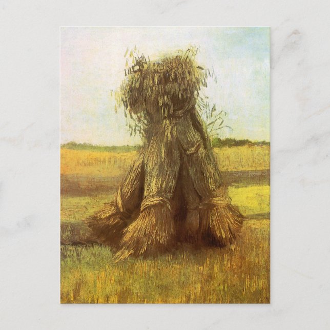Vincent van Gogh - Sheaves of Wheat Postcard (Front)