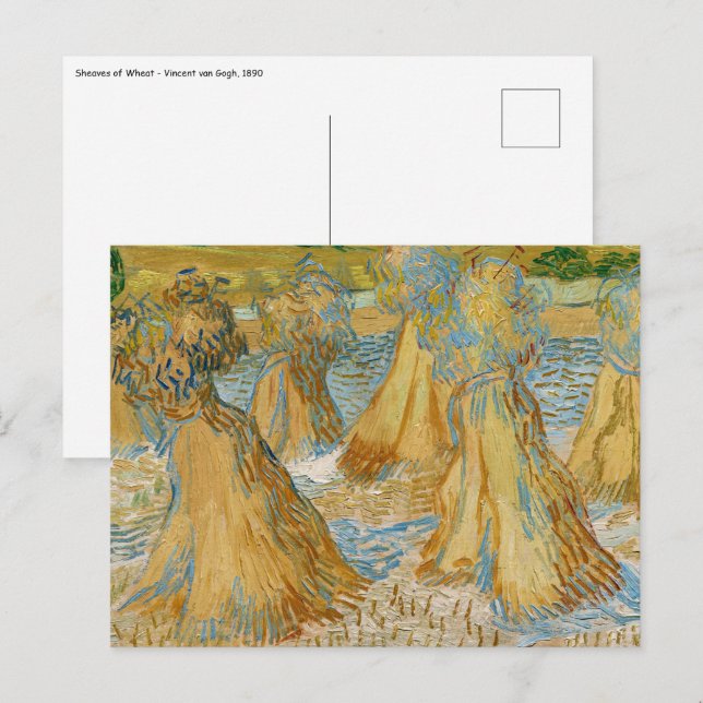 Vincent van Gogh - Sheaves of Wheat Postcard (Front/Back)