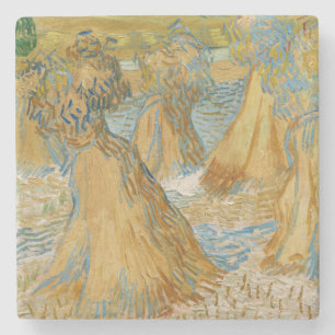 Vincent van Gogh - Sheaves of Wheat Stone Coaster