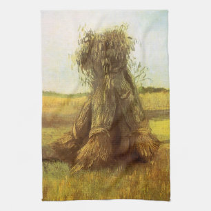 Vincent van Gogh - Sheaves of Wheat Tea Towel