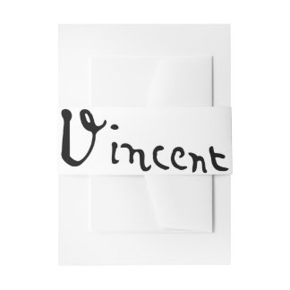 Vincent Van Gogh Signature Invitation Belly Band