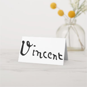 Vincent Van Gogh Signature Place Card