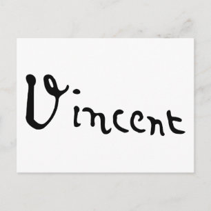 Vincent Van Gogh Signature Postcard