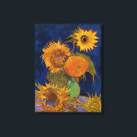 Vincent van Gogh Six Sunflowers Fine Art GalleryHD Canvas Print<br><div class="desc">Vincent van Gogh. Six Sunflowers. c. 1888. Oil on canvas. Fine art painting by famous Dutch Post-Impressionist artist Vincent van Gogh. Beautiful canvas of Vincent van Gogh's famous sunflowers.</div>