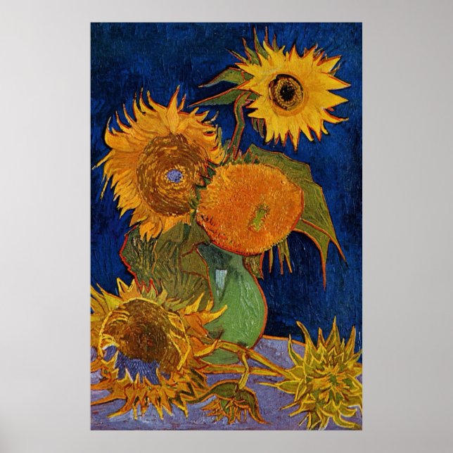 Vincent van Gogh Six Sunflowers GalleryHD Fine Art Poster (Front)