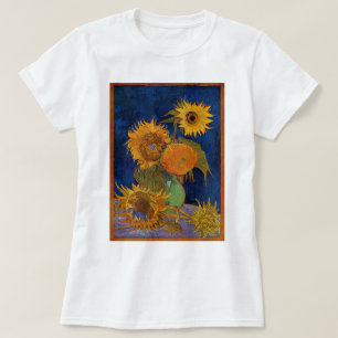 Vincent van Gogh Six Sunflowers GalleryHD Fine Art T-Shirt