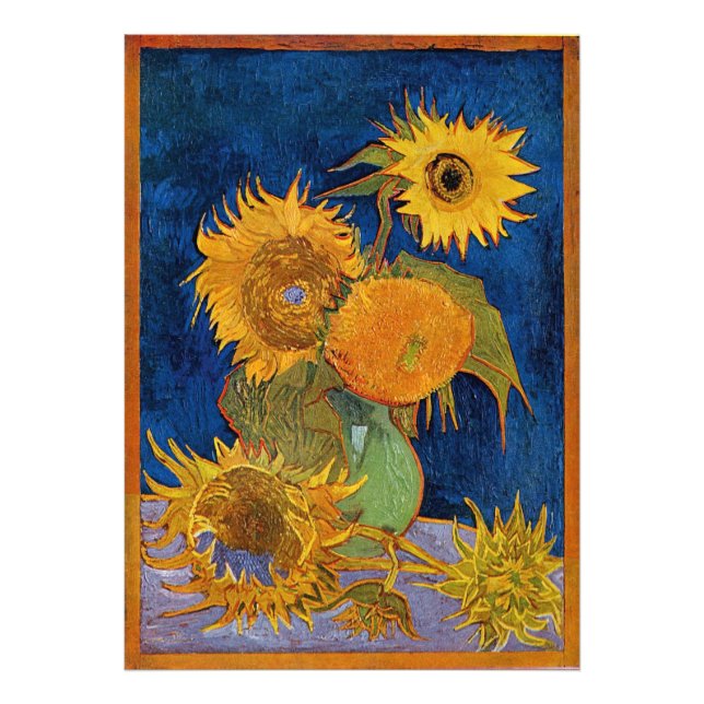 Vincent Van Gogh Six Sunflowers Photo Enlargement (Front)