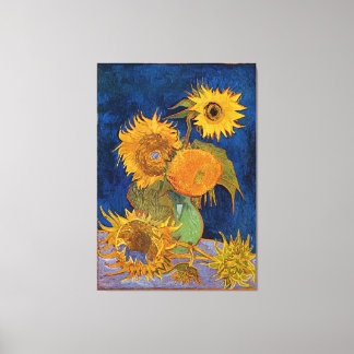 Vincent Van Gogh Six Sunflowers Wrapped Canvas