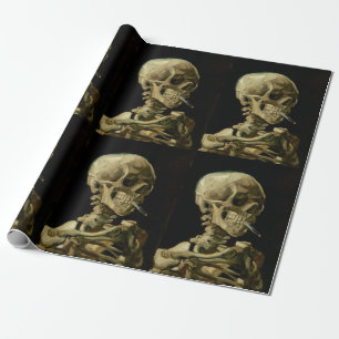 Vincent Van Gogh Skeleton with a Burning Cigarette Wrapping Paper
