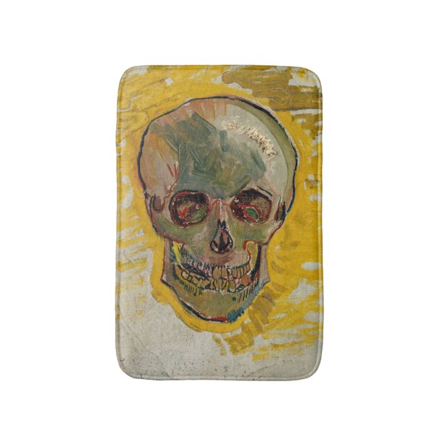 Vincent van Gogh - Skull 1887 #2 Bath Mat (Front Vertical)