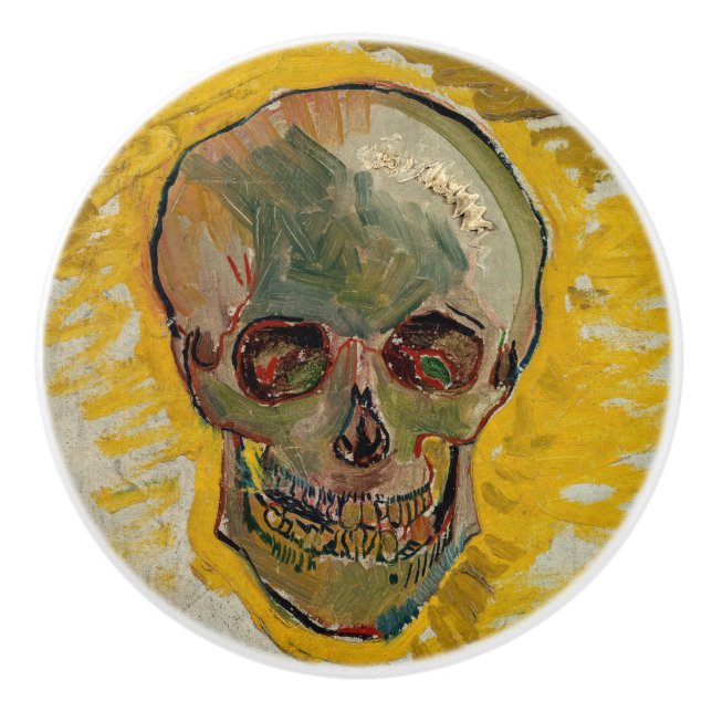 Vincent van Gogh - Skull 1887 #2 Ceramic Knob (Front)
