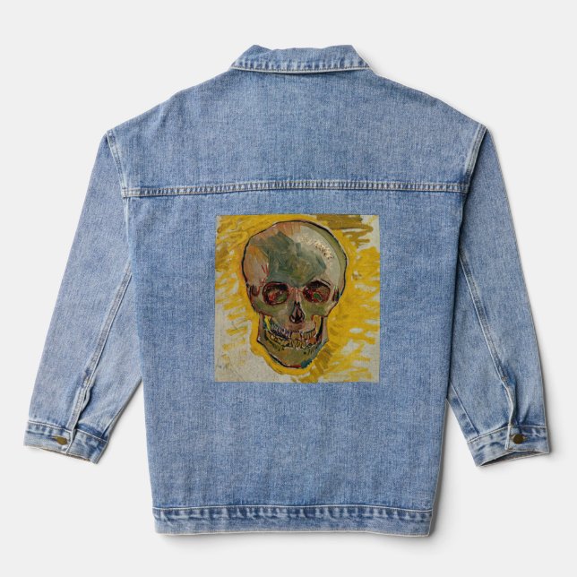 Vincent van Gogh - Skull 1887 #2 Denim Jacket (Back)