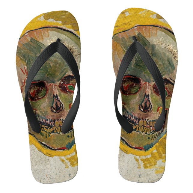 Vincent van Gogh - Skull 1887 #2 Flip Flops (Footbed)