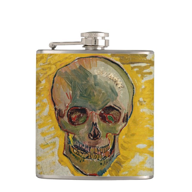 Vincent van Gogh - Skull 1887 #2 Hip Flask (Front)