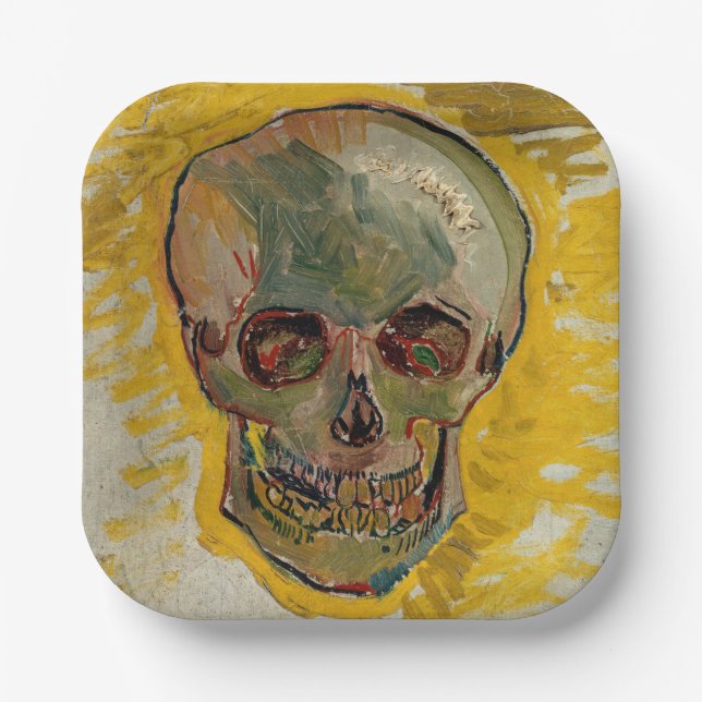 Vincent van Gogh - Skull 1887 #2 Paper Plate (Front)
