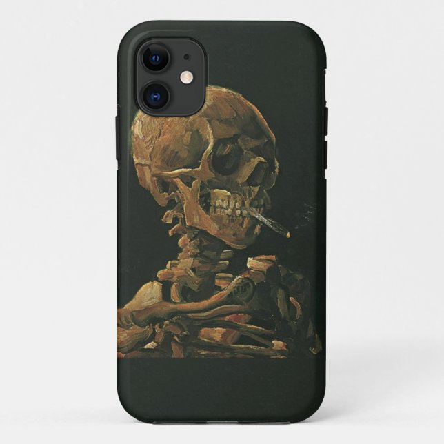 Vincent van Gogh Skull Smoking Cigarette Case-Mate iPhone Case (Back)