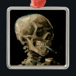Vincent van Gogh - Skull with Burning Cigaret Metal Tree Decoration<br><div class="desc">Head of a Skeleton with a Burning Cigaret / Skull with Burning Cigaret / Crane de squelette fumant une cigaret - Vincent van Gogh,  1885</div>