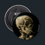 Vincent van Gogh - Skull with Burning Cigarette Bottle Opener<br><div class="desc">Head of a Skeleton with a Burning Cigarette / Skull with Burning Cigarette / Crane de squelette fumant une cigarette - Vincent van Gogh,  1885</div>