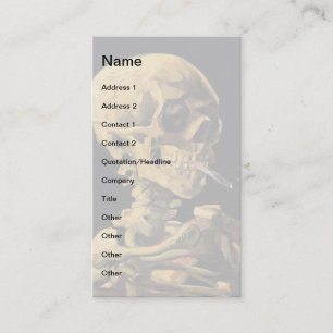 Vincent Van Gogh - Skull With Burning Cigarette Business Card