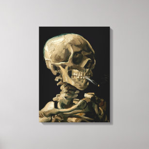 Vincent van Gogh - Skull with Burning Cigarette Canvas Print