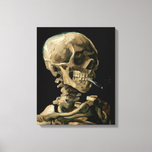 Vincent van Gogh - Skull with Burning Cigarette Canvas Print