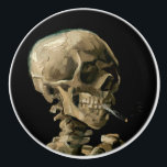 Vincent van Gogh - Skull with Burning Cigarette Ceramic Knob<br><div class="desc">Head of a Skeleton with a Burning Cigarette / Skull with Burning Cigarette / Crane de squelette fumant une cigarette - Vincent van Gogh,  1885</div>