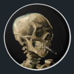 Vincent van Gogh - Skull with Burning Cigarette Ceramic Knob<br><div class="desc">Head of a Skeleton with a Burning Cigarette / Skull with Burning Cigarette / Crane de squelette fumant une cigarette - Vincent van Gogh,  1885</div>